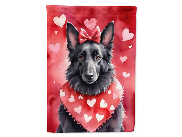 Caroline's Treasures DAC5280GF Belgian Sheepdog My Valentine Garden Flag Mailbox Flag Decorative Yard Flag Banner Outside Patio Artwork Yard Flower...
