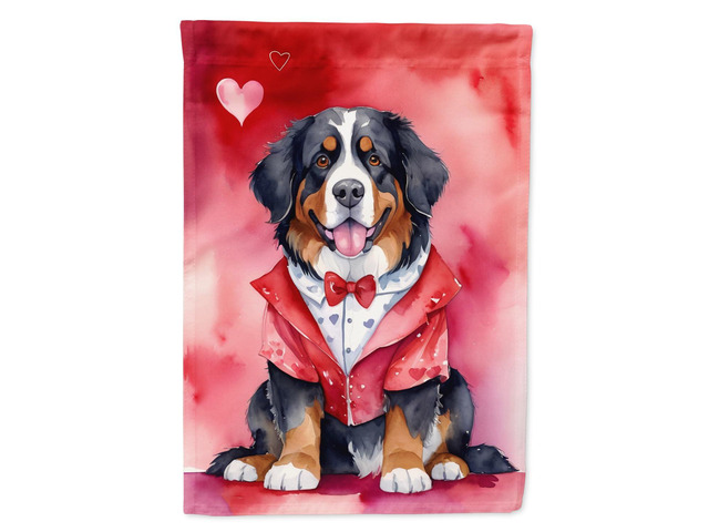 Caroline's Treasures DAC5286GF Bernese Mountain Dog My Valentine Garden Flag Mailbox Flag Decorative Yard Flag Banner Outside Patio Artwork Yard...