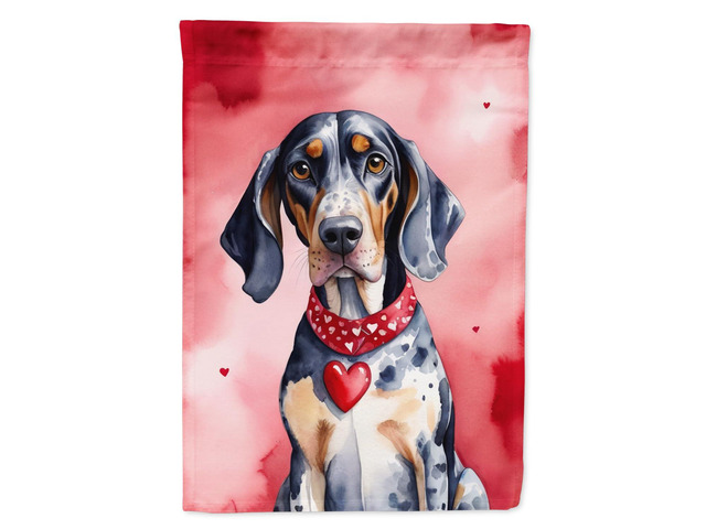 Caroline's Treasures DAC5291GF Bluetick Coonhound My Valentine Garden Flag Mailbox Flag Decorative Yard Flag Banner Outside Patio Artwork Yard...