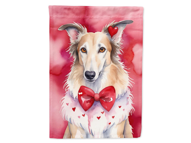 Caroline's Treasures DAC5295GF Borzoi My Valentine Garden Flag Mailbox Flag Decorative Yard Flag Banner Outside Patio Artwork Yard Flower Beds,...