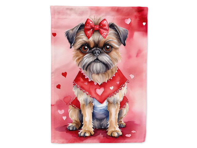 Caroline's Treasures DAC5302GF Brussels Griffon My Valentine Garden Flag Mailbox Flag Decorative Yard Flag Banner Outside Patio Artwork Yard Flower...