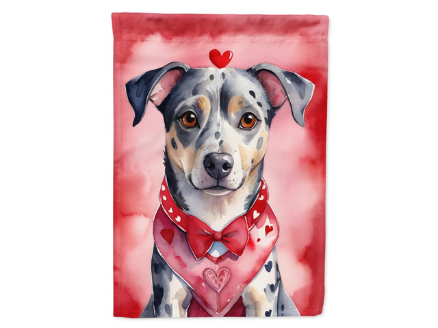 Caroline's Treasures DAC5311GF Catahoula My Valentine Garden Flag Mailbox Flag Decorative Yard Flag Banner Outside Patio Artwork Yard Flower Beds,...