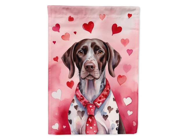 Caroline's Treasures DAC5349GF German Shorthaired Pointer My Valentine Garden Flag Mailbox Flag Decorative Yard Flag Banner Outside Patio Artwork...