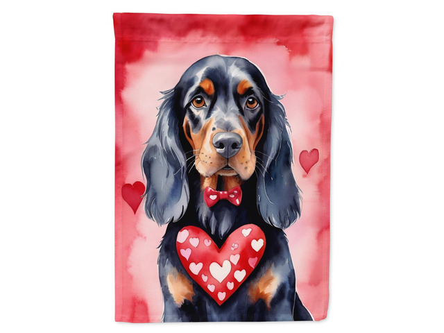 Caroline's Treasures DAC5355CHF Gordon Setter My Valentine House Flag Large Porch Sleeve Pole Decorative Outside Yard Banner Artwork Wall Hanging,...