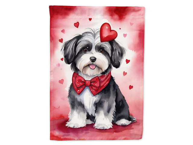Caroline's Treasures DAC5360GF Havanese My Valentine Garden Flag Mailbox Flag Decorative Yard Flag Banner Outside Patio Artwork Yard Flower Beds,...