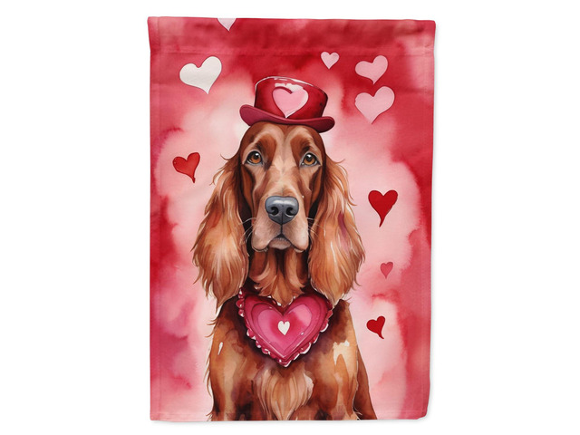 Caroline's Treasures DAC5362GF Irish Setter My Valentine Garden Flag Mailbox Flag Decorative Yard Flag Banner Outside Patio Artwork Yard Flower...