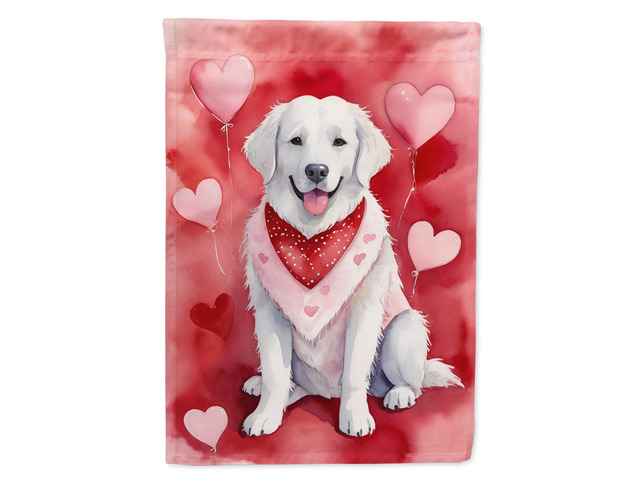 Caroline's Treasures DAC5374GF Kuvasz My Valentine Garden Flag Mailbox Flag Decorative Yard Flag Banner Outside Patio Artwork Yard Flower Beds,...