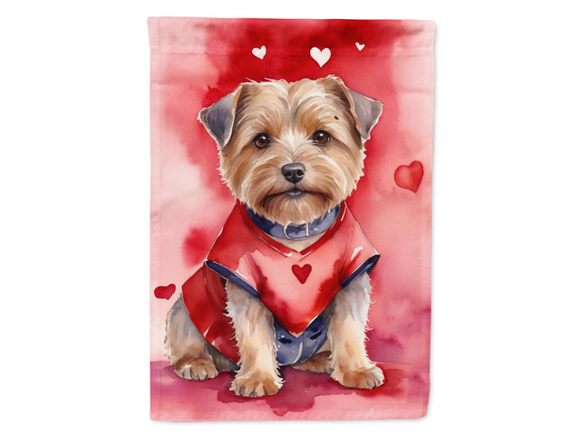 Caroline's Treasures DAC5396GF Norfolk Terrier My Valentine Garden Flag Mailbox Flag Decorative Yard Flag Banner Outside Patio Artwork Yard Flower...