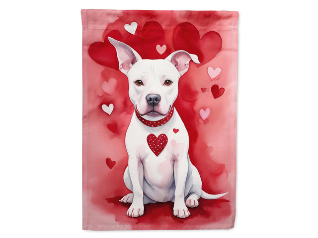 Caroline's Treasures DAC5410GF Pit Bull Terrier My Valentine Garden Flag Mailbox Flag Decorative Yard Flag Banner Outside Patio Artwork Yard Flower...