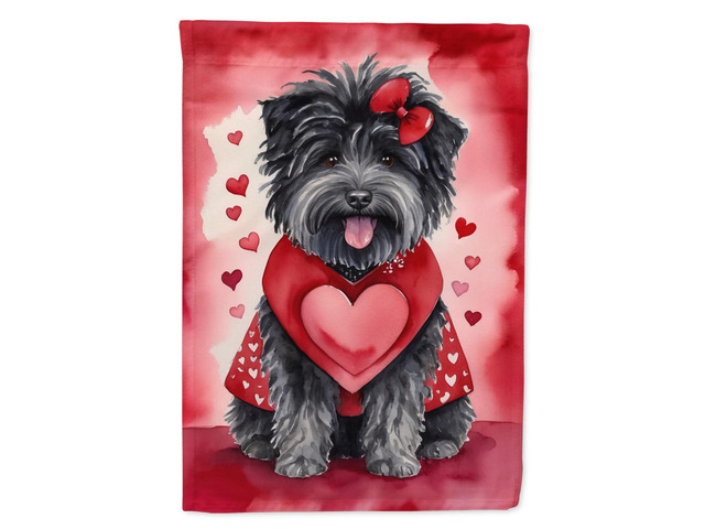 Caroline's Treasures DAC5424GF Puli My Valentine Garden Flag Mailbox Flag Decorative Yard Flag Banner Outside Patio Artwork Yard Flower Beds,...
