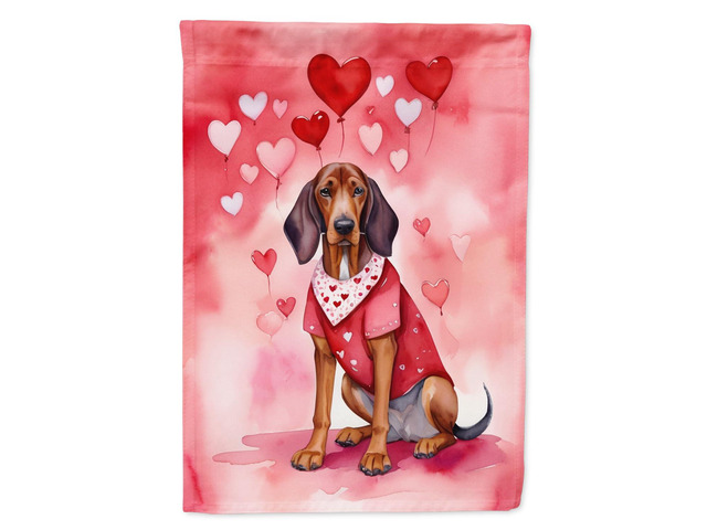 Caroline's Treasures DAC5426GF Redbone Coonhound My Valentine Garden Flag Mailbox Flag Decorative Yard Flag Banner Outside Patio Artwork Yard...
