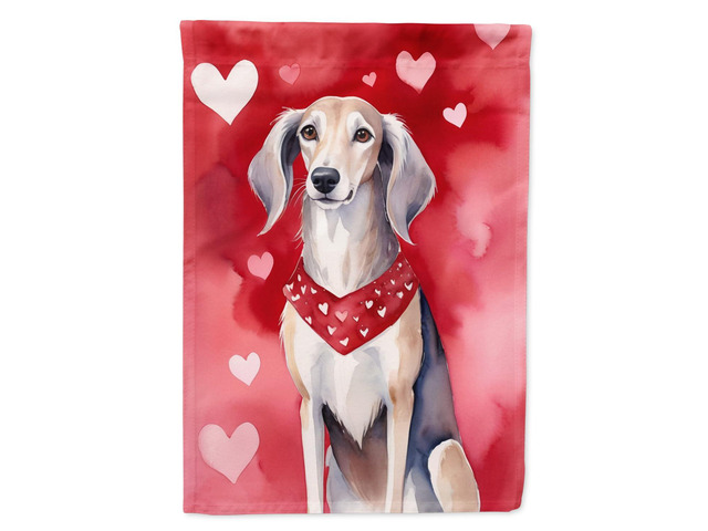 Caroline's Treasures DAC5431GF Saluki My Valentine Garden Flag Mailbox Flag Decorative Yard Flag Banner Outside Patio Artwork Yard Flower Beds,...