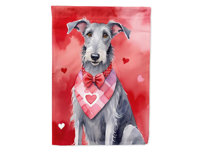 Caroline's Treasures DAC5435GF Scottish Deerhound My Valentine Garden Flag Mailbox Flag Decorative Yard Flag Banner Outside Patio Artwork Yard...
