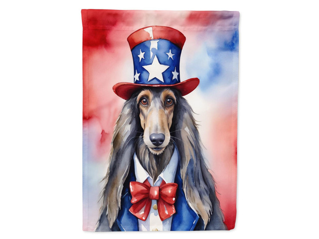 Caroline's Treasures DAC5632GF Afghan Hound Patriotic American Garden Flag Mailbox Flag Decorative Yard Flag Banner Outside Patio Artwork Yard...