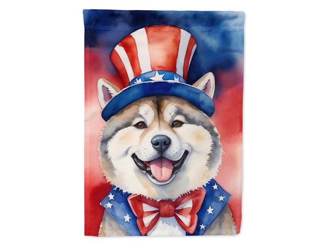 Caroline's Treasures DAC5634CHF Akita Patriotic American House Flag Large Porch Sleeve Pole Decorative Outside Yard Banner Artwork Wall Hanging,...