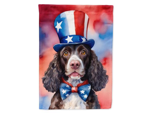Caroline's Treasures DAC5643GF American Water Spaniel Patriotic American Garden Flag Mailbox Flag Decorative Yard Flag Banner Outside Patio Artwork...