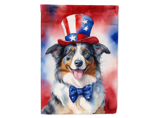 Caroline's Treasures DAC5646GF Australian Shepherd Patriotic American Garden Flag Mailbox Flag Decorative Yard Flag Banner Outside Patio Artwork...