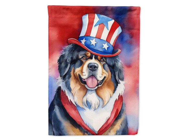 Caroline's Treasures DAC5809GF Tibetan Mastiff Patriotic American Garden Flag Mailbox Flag Decorative Yard Flag Banner Outside Patio Artwork Yard...
