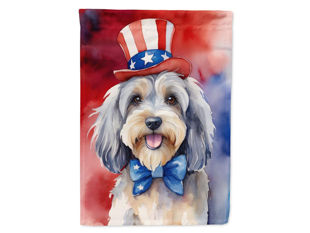 Caroline's Treasures DAC5812GF Tibetan Terrier Patriotic American Garden Flag Mailbox Flag Decorative Yard Flag Banner Outside Patio Artwork Yard...