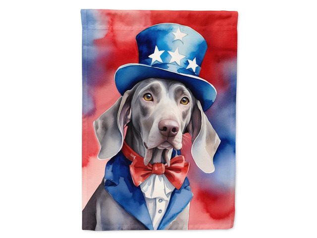 Caroline's Treasures DAC5814GF Weimaraner Patriotic American Garden Flag Mailbox Flag Decorative Yard Flag Banner Outside Patio Artwork Yard Flower...