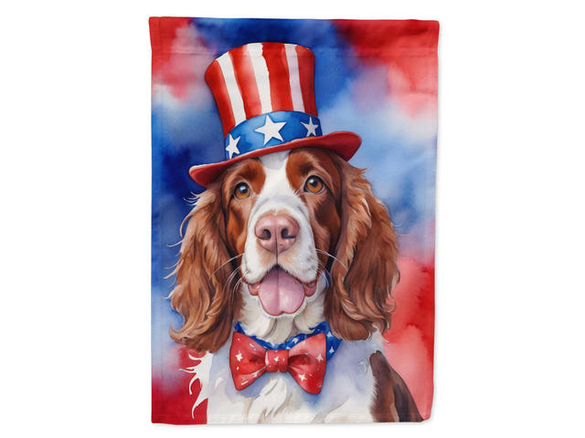 Caroline's Treasures DAC5815GF Welsh Springer Spaniel Patriotic American Garden Flag Mailbox Flag Decorative Yard Flag Banner Outside Patio Artwork...