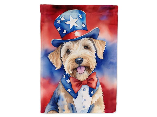 Caroline's Treasures DAC5819GF Wheaten Terrier Patriotic American Garden Flag Mailbox Flag Decorative Yard Flag Banner Outside Patio Artwork Yard...