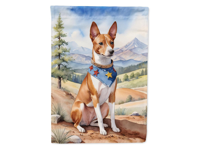 Caroline's Treasures DAC5841GF Basenji Cowboy Welcome Garden Flag Mailbox Flag Decorative Yard Flag Banner Outside Patio Artwork Yard Flower Beds,...