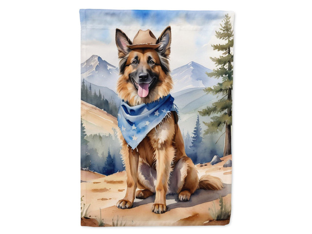 Caroline's Treasures DAC5848CHF Belgian Tervuren Cowboy Welcome House Flag Large Porch Sleeve Pole Decorative Outside Yard Banner Artwork Wall...