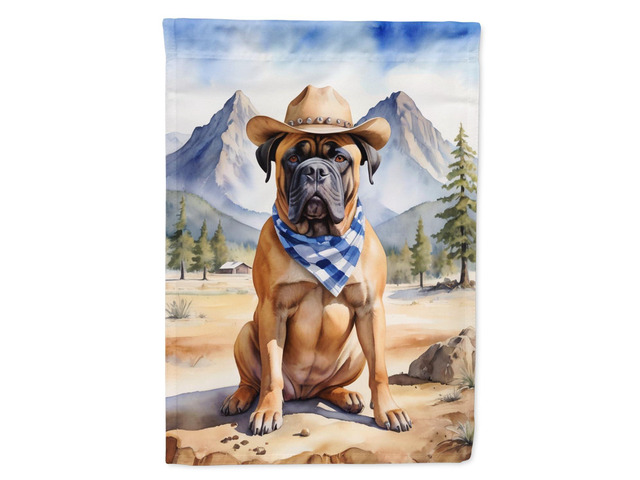 Caroline's Treasures DAC5868GF Bullmastiff Cowboy Welcome Garden Flag Mailbox Flag Decorative Yard Flag Banner Outside Patio Artwork Yard Flower...