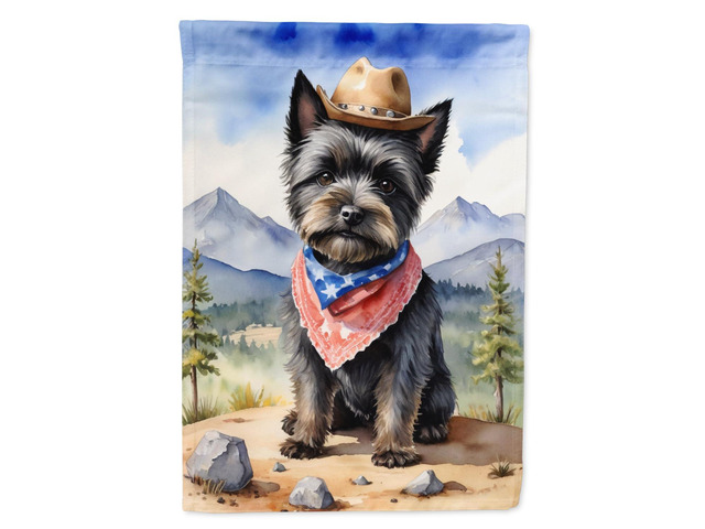 Caroline's Treasures DAC5869GF Cairn Terrier Cowboy Welcome Garden Flag Mailbox Flag Decorative Yard Flag Banner Outside Patio Artwork Yard Flower...
