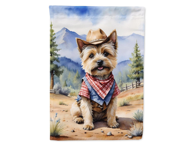 Caroline's Treasures DAC5870GF Cairn Terrier Cowboy Welcome Garden Flag Mailbox Flag Decorative Yard Flag Banner Outside Patio Artwork Yard Flower...
