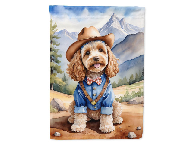 Caroline's Treasures DAC5879GF Cockapoo Cowboy Welcome Garden Flag Mailbox Flag Decorative Yard Flag Banner Outside Patio Artwork Yard Flower Beds,...