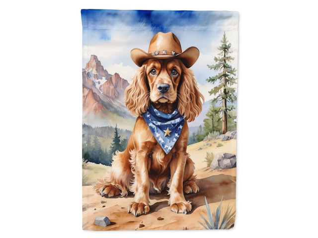 Caroline's Treasures DAC5881GF Cocker Spaniel Cowboy Welcome Garden Flag Mailbox Flag Decorative Yard Flag Banner Outside Patio Artwork Yard Flower...