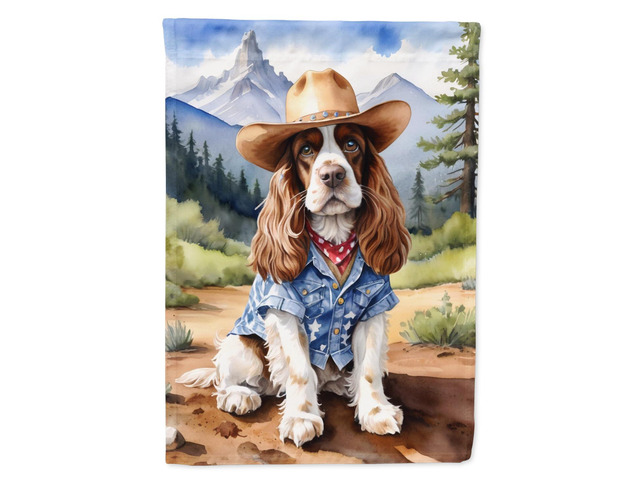 Caroline's Treasures DAC5882GF Cocker Spaniel Cowboy Welcome Garden Flag Mailbox Flag Decorative Yard Flag Banner Outside Patio Artwork Yard Flower...