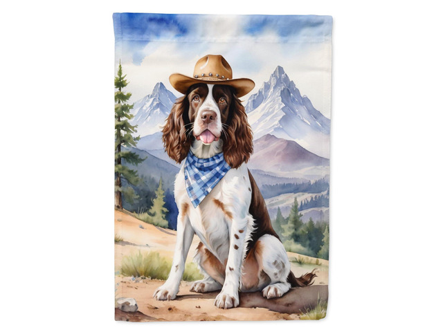 Caroline's Treasures DAC5898GF English Springer Spaniel Cowboy Welcome Garden Flag Mailbox Flag Decorative Yard Flag Banner Outside Patio Artwork...