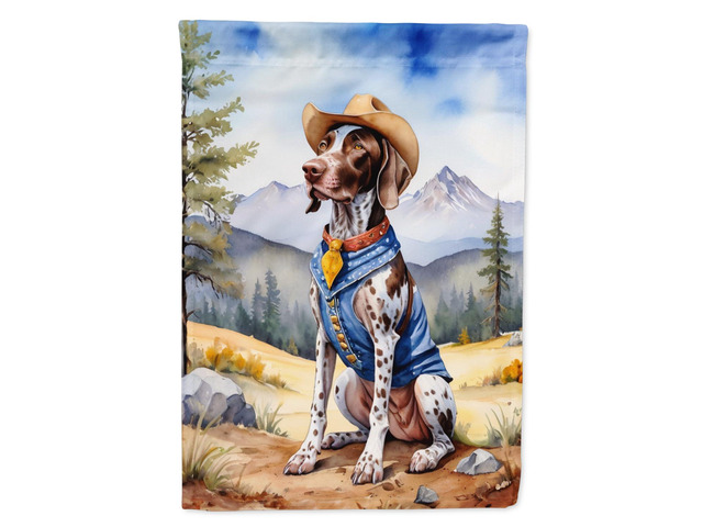 Caroline's Treasures DAC5906GF German Shorthaired Pointer Cowboy Welcome Garden Flag Mailbox Flag Decorative Yard Flag Banner Outside Patio Artwork...