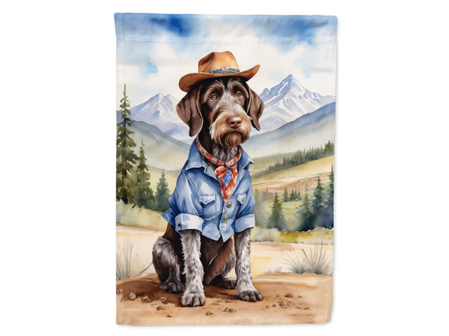 Caroline's Treasures DAC5907GF German Wirehaired Pointer Cowboy Welcome Garden Flag Mailbox Flag Decorative Yard Flag Banner Outside Patio Artwork...