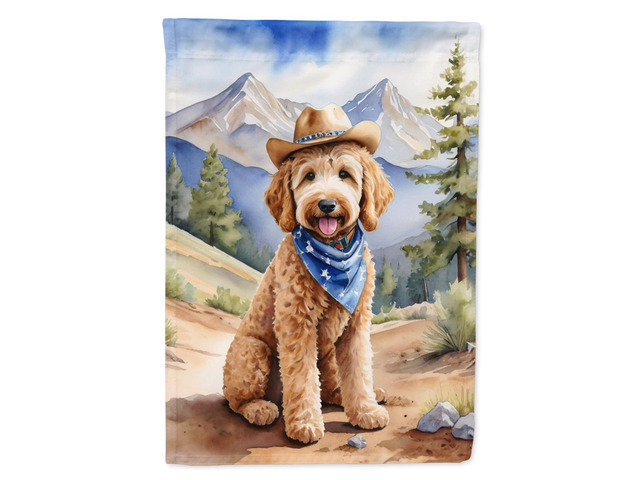 Caroline's Treasures DAC5910GF Goldendoodle Cowboy Welcome Garden Flag Mailbox Flag Decorative Yard Flag Banner Outside Patio Artwork Yard Flower...