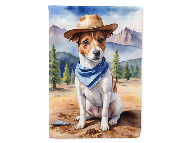 Caroline's Treasures DAC5923GF Jack Russell Terrier Cowboy Welcome Garden Flag Mailbox Flag Decorative Yard Flag Banner Outside Patio Artwork Yard...