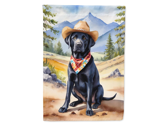 Caroline's Treasures DAC5929GF Labrador Retriever Cowboy Welcome Garden Flag Mailbox Flag Decorative Yard Flag Banner Outside Patio Artwork Yard...