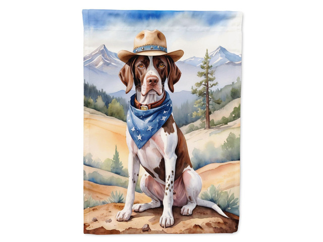 Caroline's Treasures DAC5955GF Pointer Cowboy Welcome Garden Flag Mailbox Flag Decorative Yard Flag Banner Outside Patio Artwork Yard Flower Beds,...