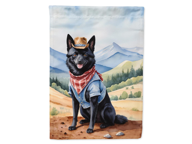 Caroline's Treasures DAC5974GF Schipperke Cowboy Welcome Garden Flag Mailbox Flag Decorative Yard Flag Banner Outside Patio Artwork Yard Flower...