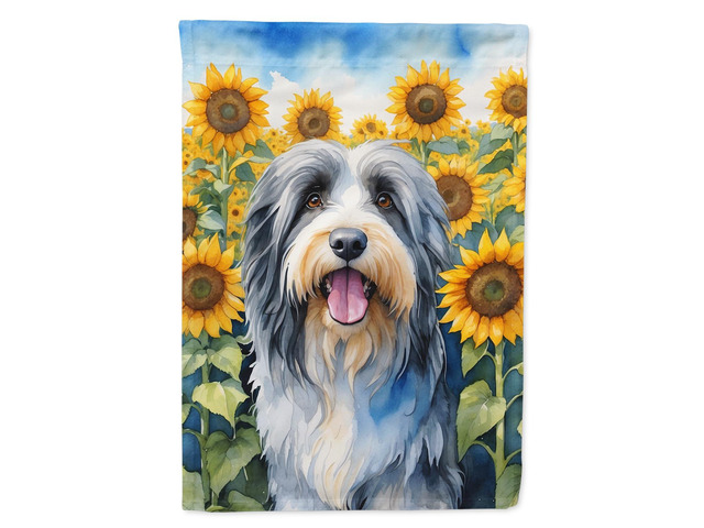 Caroline's Treasures DAC6020GF Bearded Collie in Sunflowers Garden Flag Mailbox Flag Decorative Yard Flag Banner Outside Patio Artwork Yard Flower...