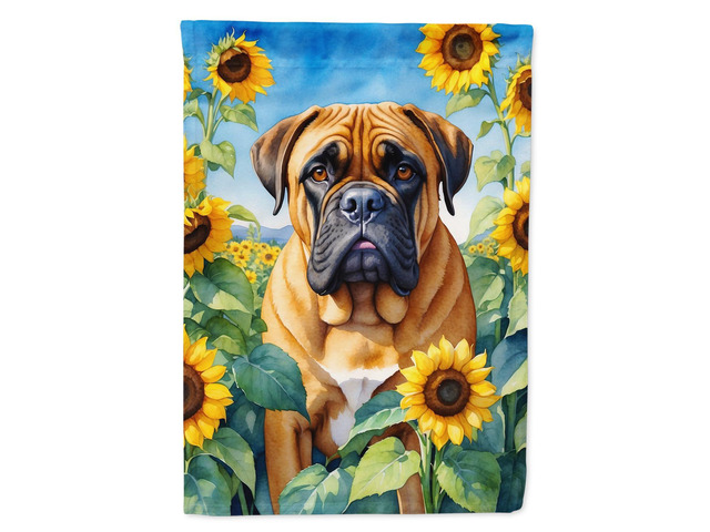 Caroline's Treasures DAC6042GF Bullmastiff in Sunflowers Garden Flag Mailbox Flag Decorative Yard Flag Banner Outside Patio Artwork Yard Flower...