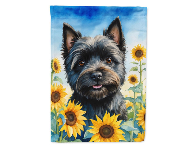 Caroline's Treasures DAC6043GF Cairn Terrier in Sunflowers Garden Flag Mailbox Flag Decorative Yard Flag Banner Outside Patio Artwork Yard Flower...