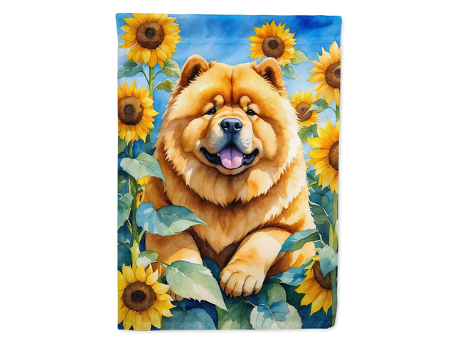 Caroline's Treasures DAC6055GF Chow Chow in Sunflowers Garden Flag Mailbox Flag Decorative Yard Flag Banner Outside Patio Artwork Yard Flower Beds,...