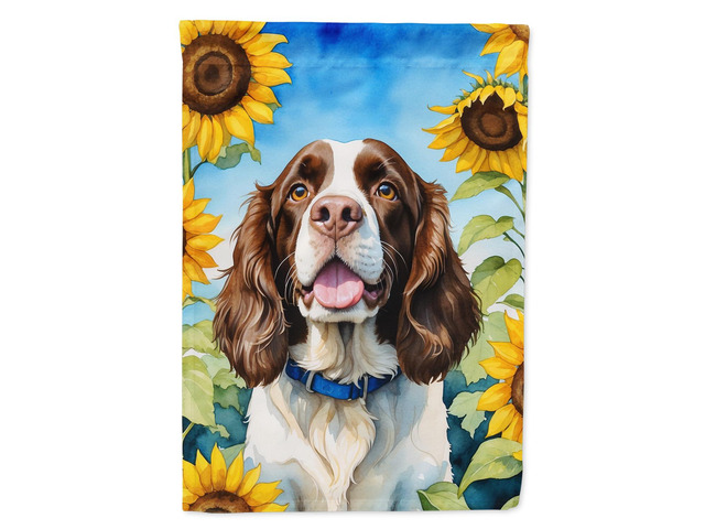 Caroline's Treasures DAC6076CHF English Springer Spaniel in Sunflowers House Flag Large Porch Sleeve Pole Decorative Outside Yard Banner Artwork...