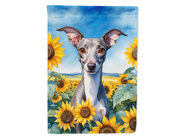 Caroline's Treasures DAC6101GF Italian Greyhound in Sunflowers Garden Flag Mailbox Flag Decorative Yard Flag Banner Outside Patio Artwork Yard...