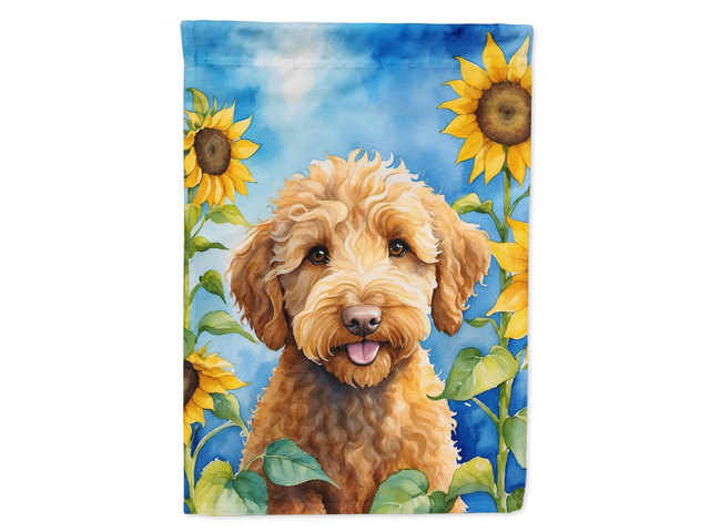 Caroline's Treasures DAC6113GF Labradoodle in Sunflowers Garden Flag Mailbox Flag Decorative Yard Flag Banner Outside Patio Artwork Yard Flower...