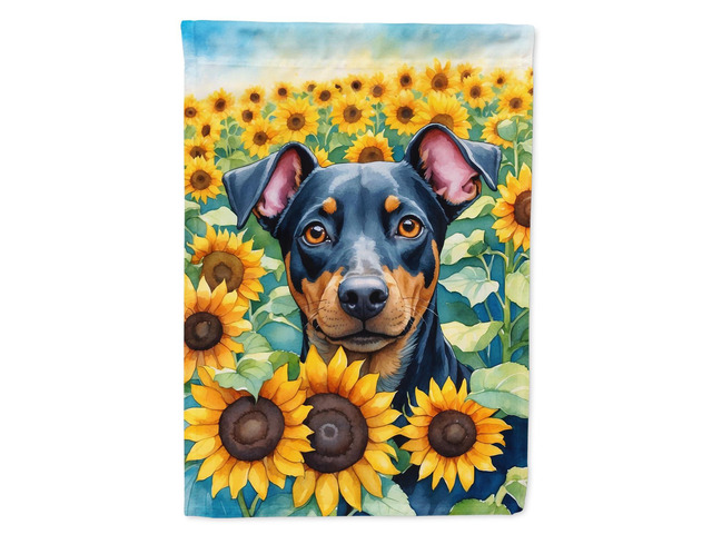Caroline's Treasures DAC6119GF Manchester Terrier in Sunflowers Garden Flag Mailbox Flag Decorative Yard Flag Banner Outside Patio Artwork Yard...